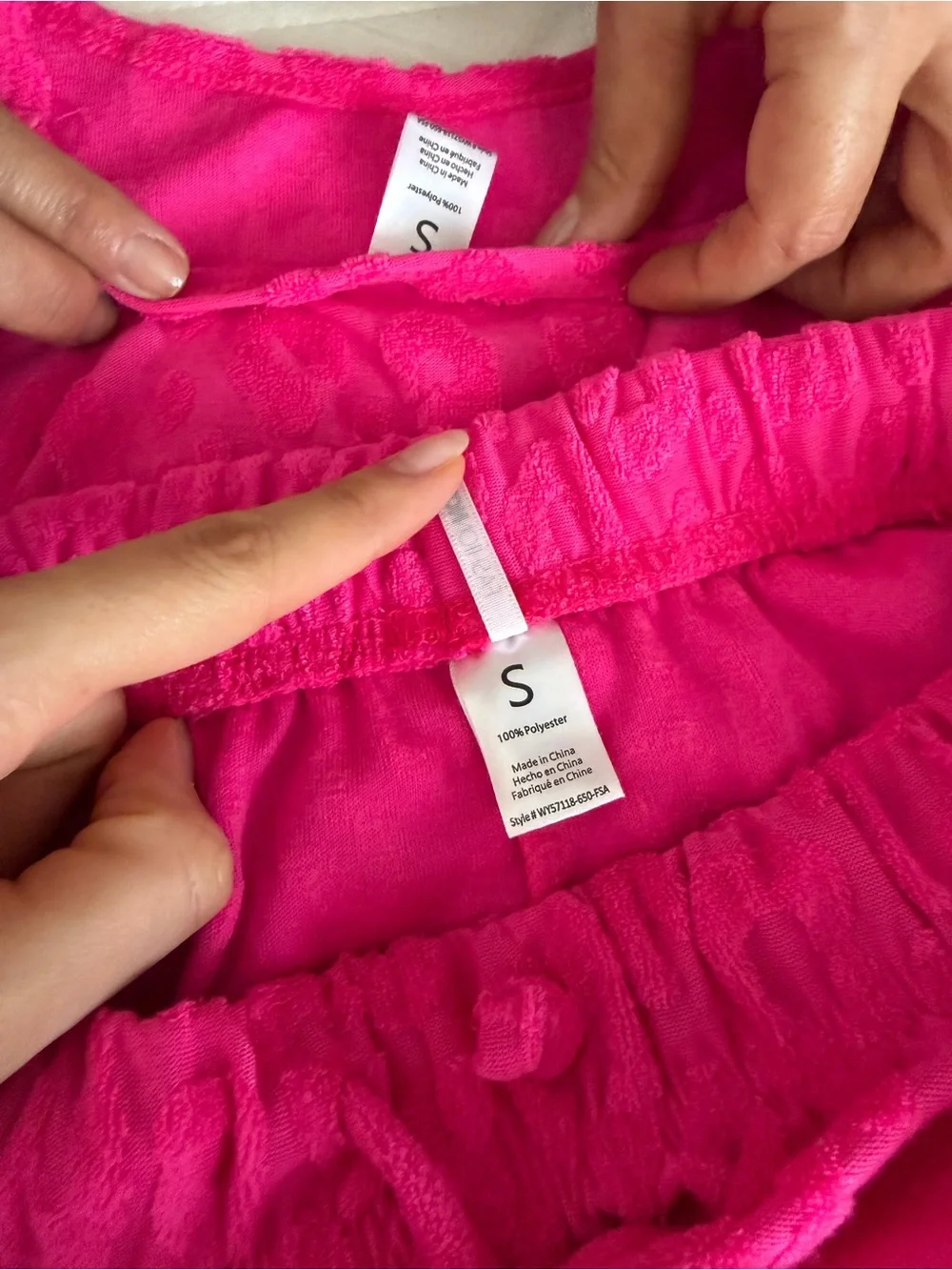 Women's Hot Pink Lace Cami & Shorts Sleep Set